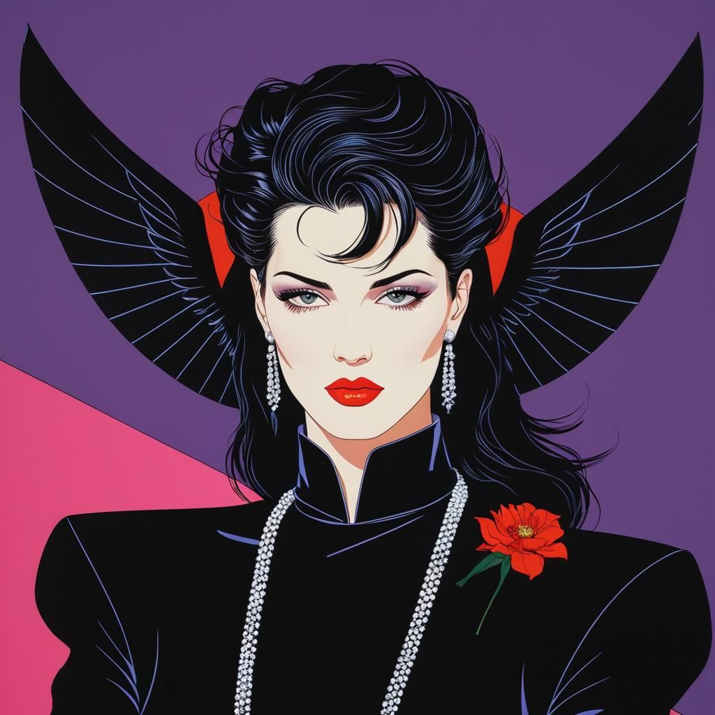 Patrick Nagel Inspired Illustration