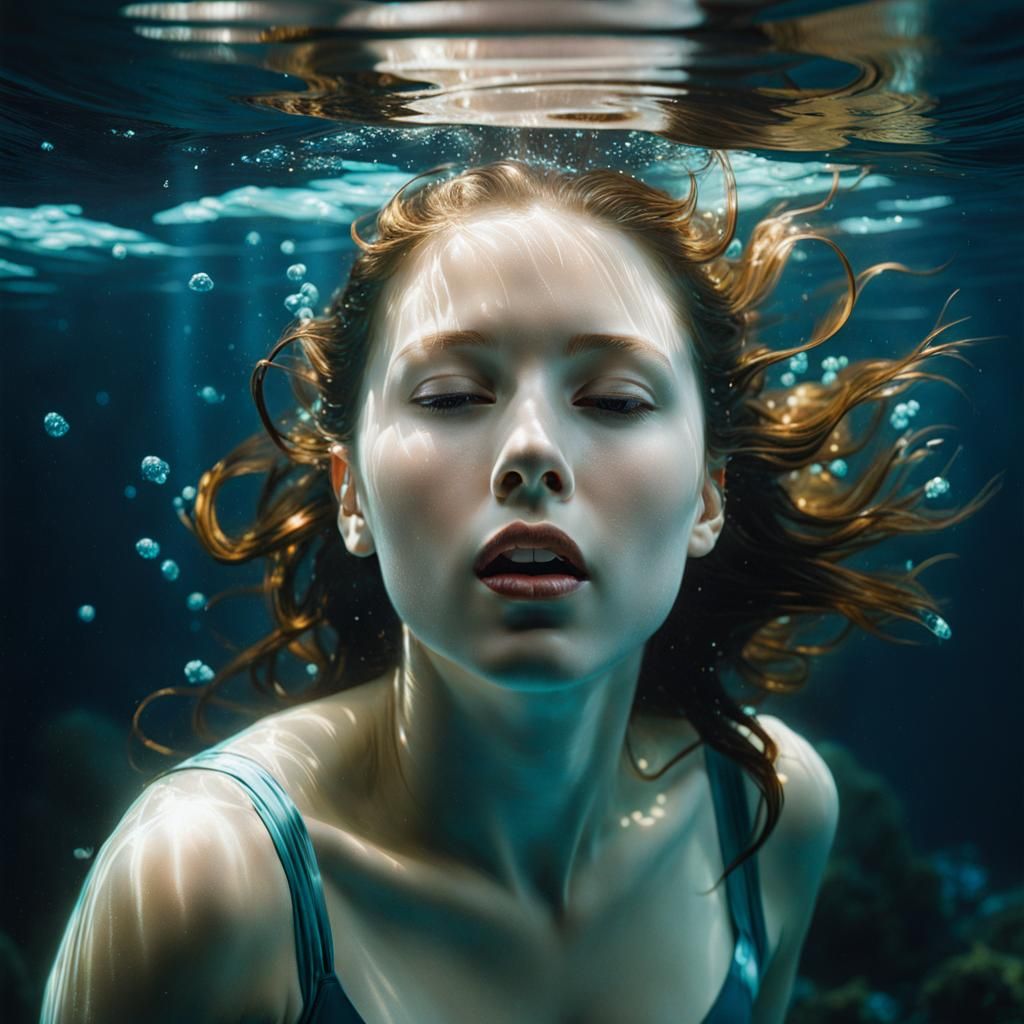 Bioluminescent Underwater Marvel in Ethereal Style