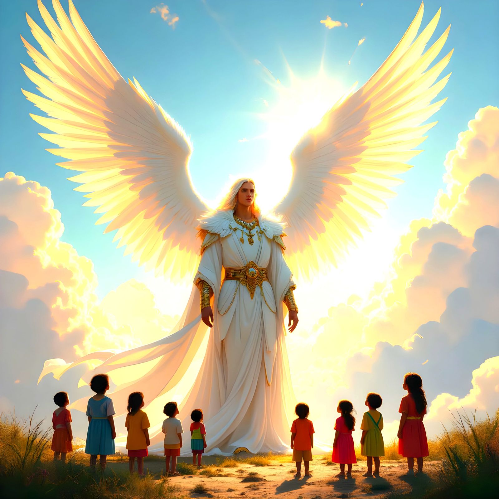 Majestic Seraphim with Shimmering Wings