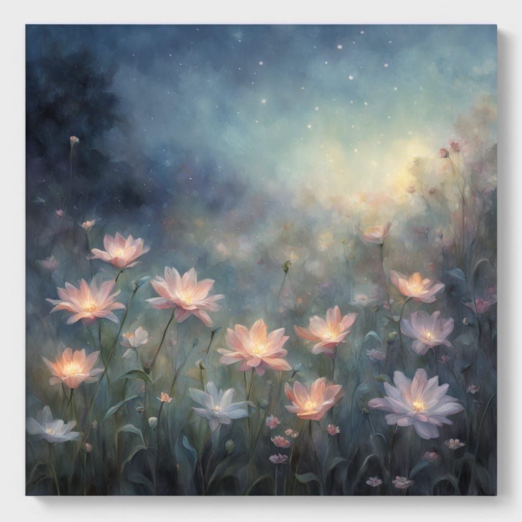 Magical Flowers Bloom Like Shooting Stars in Dreamy Field