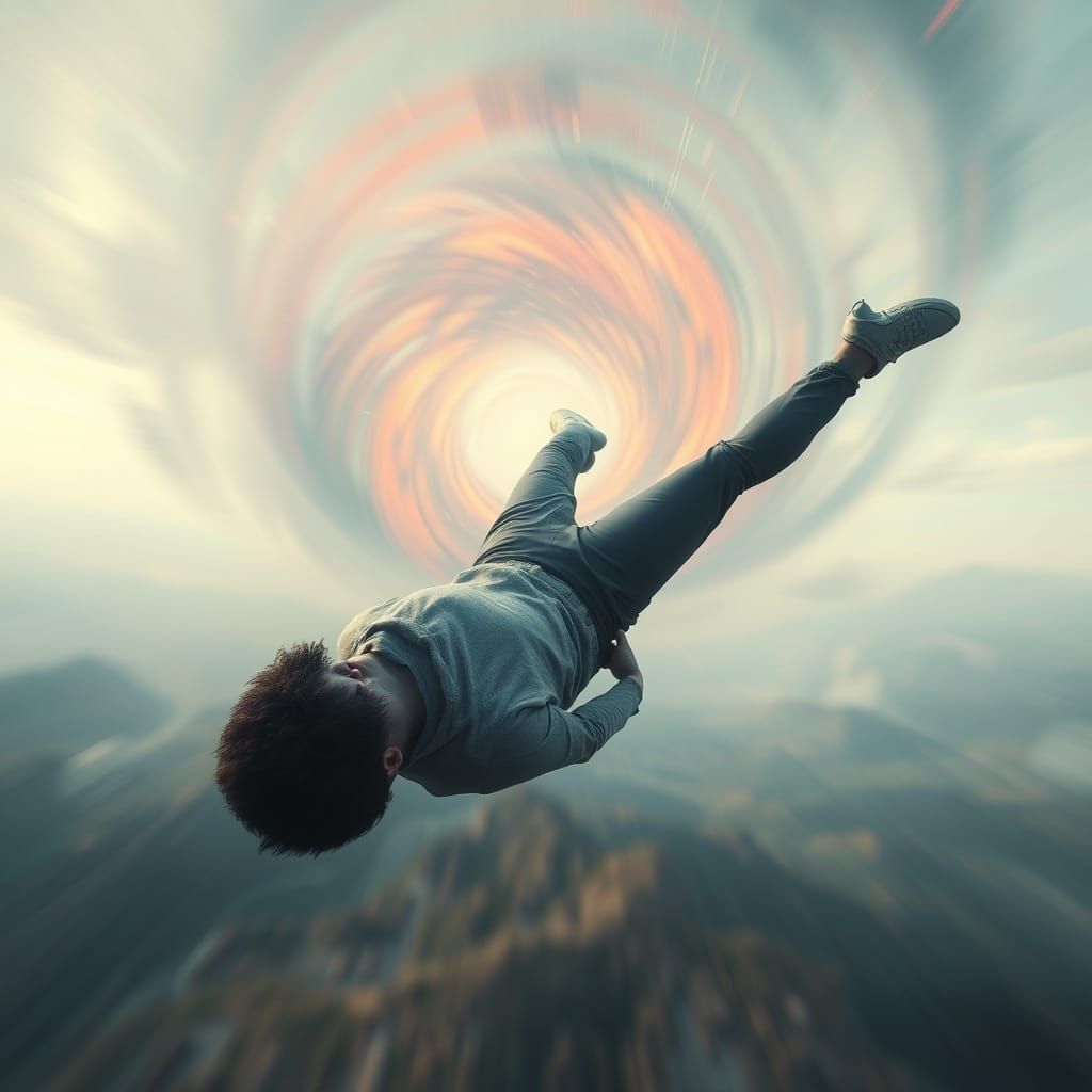 Vertigo: Plunging Through a Surreal Landscape