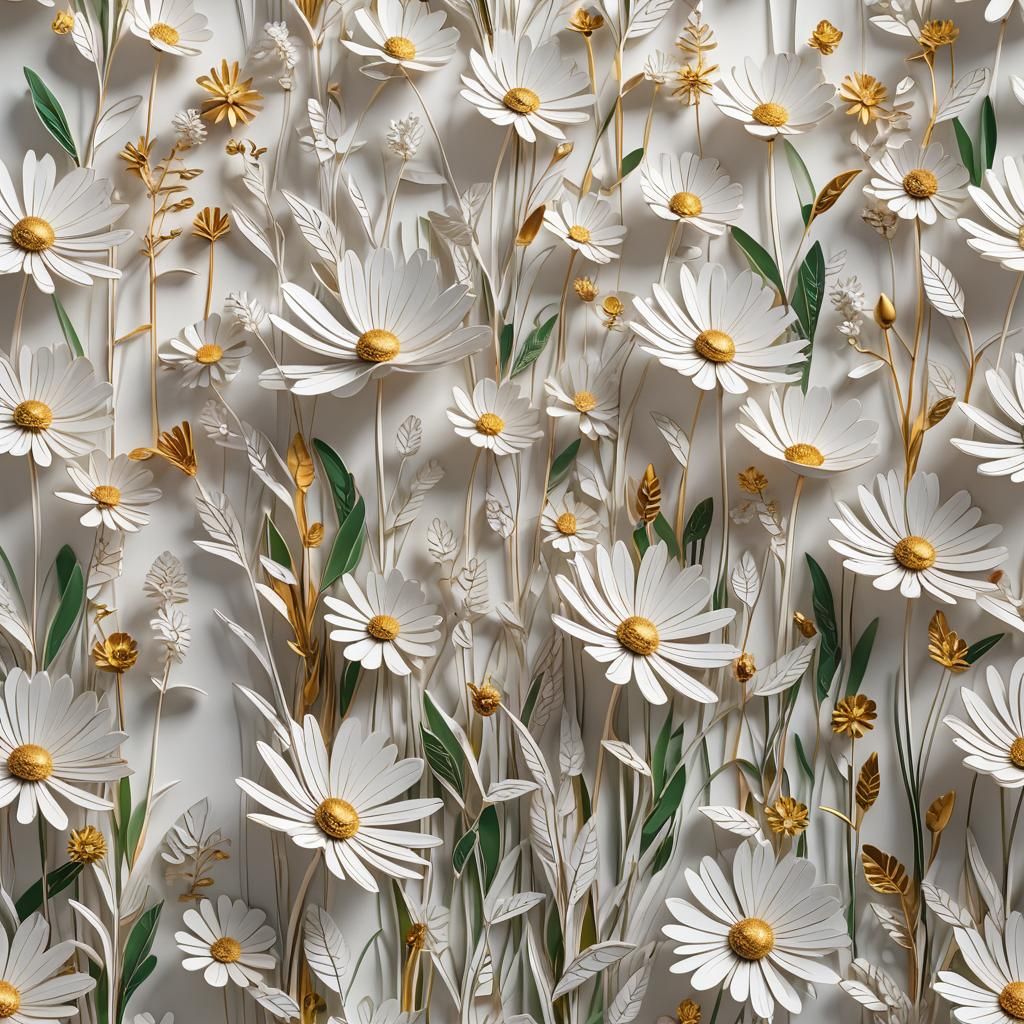 Bold 3D Boho Sculpture in Meadow Landscape