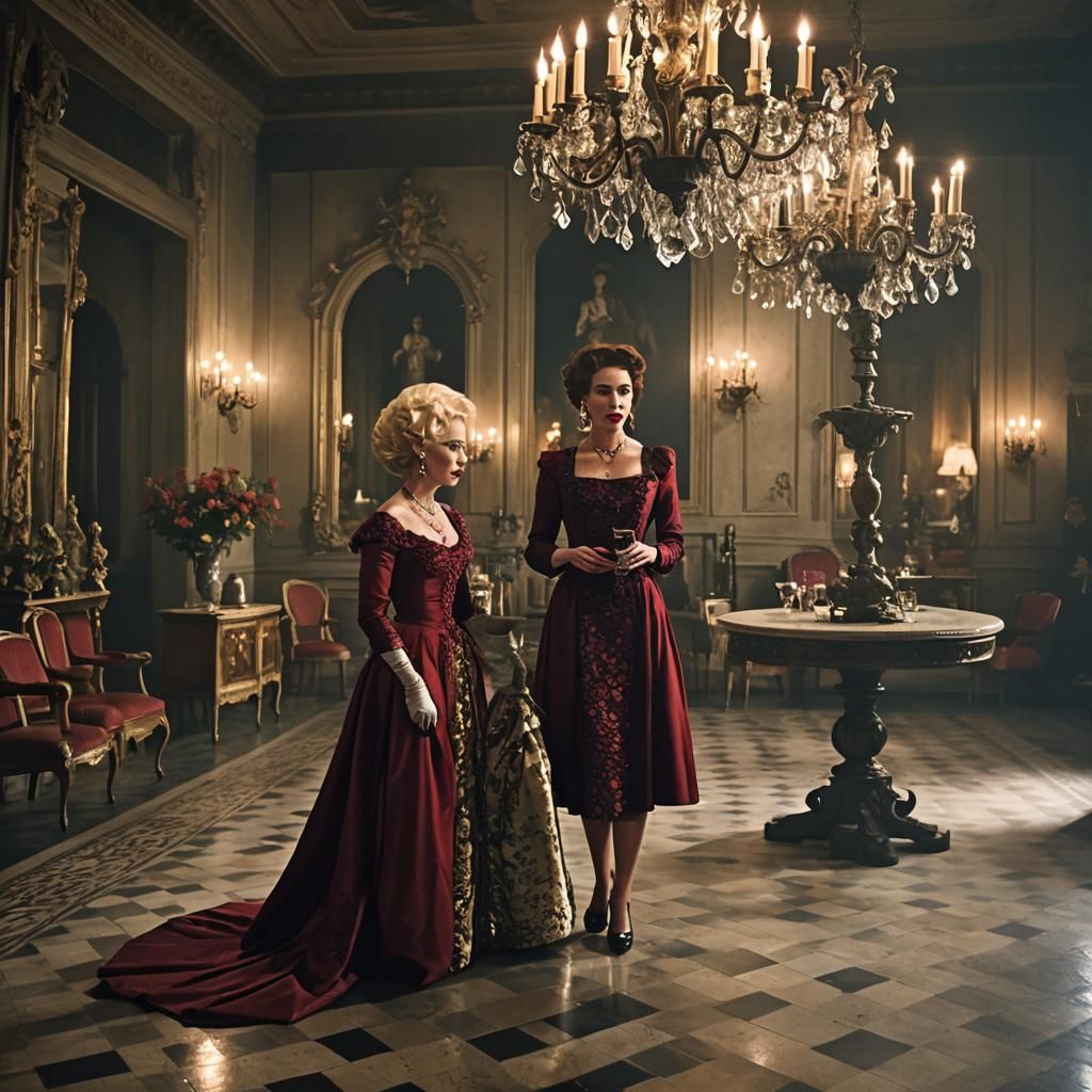 Baroque Hollywood Glamour Film Still