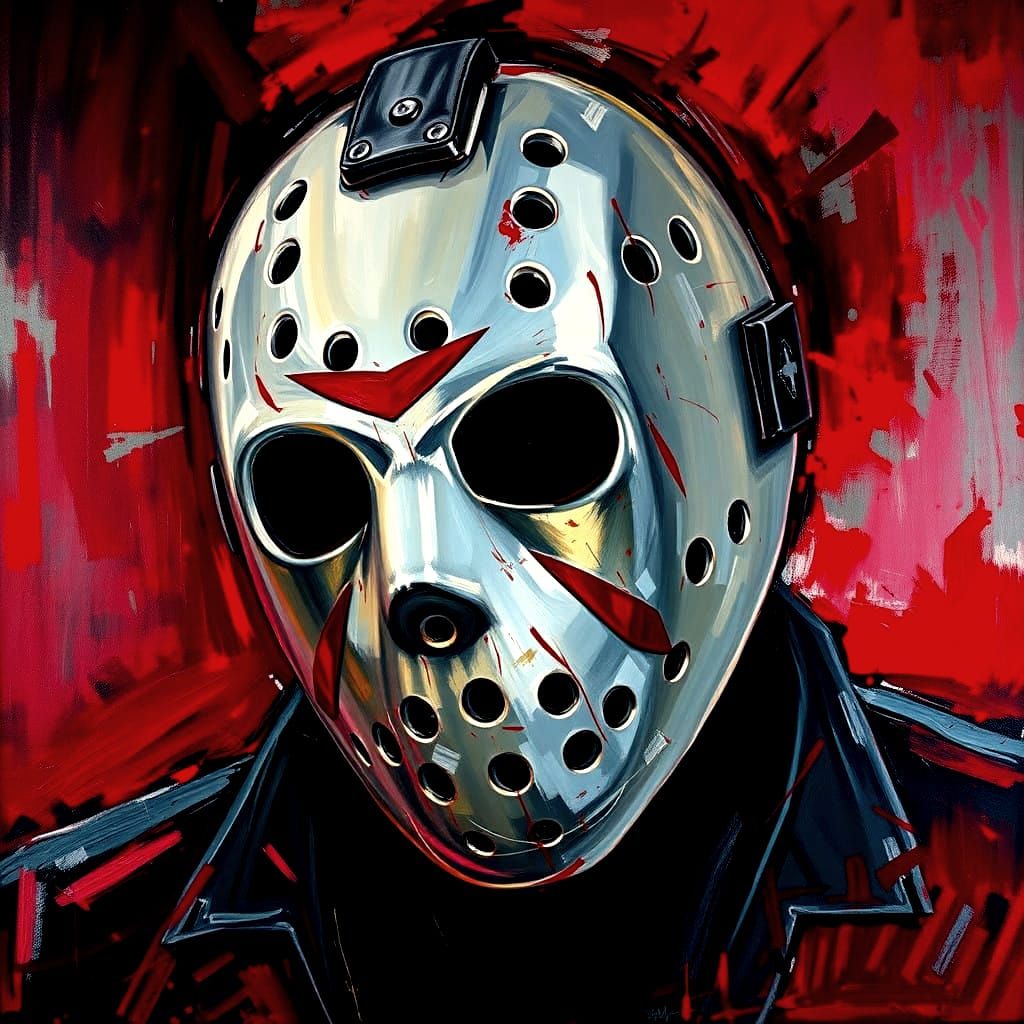 Jason Voorhees in Neo-Expressionist Oil Painting