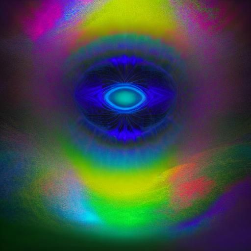 Psychedelic Portrait of Traveling Salesman in Surreal Landsc...