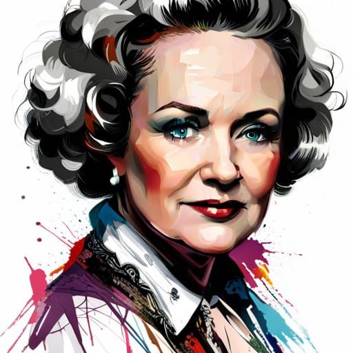 Victorian Betty White Portrait in Vintage Style