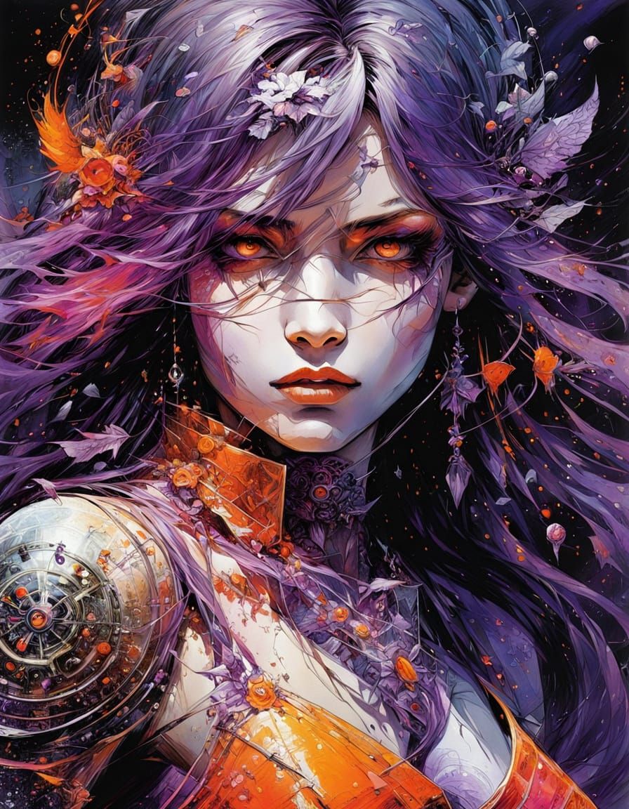 Colorful Abstract Art with Fine Details