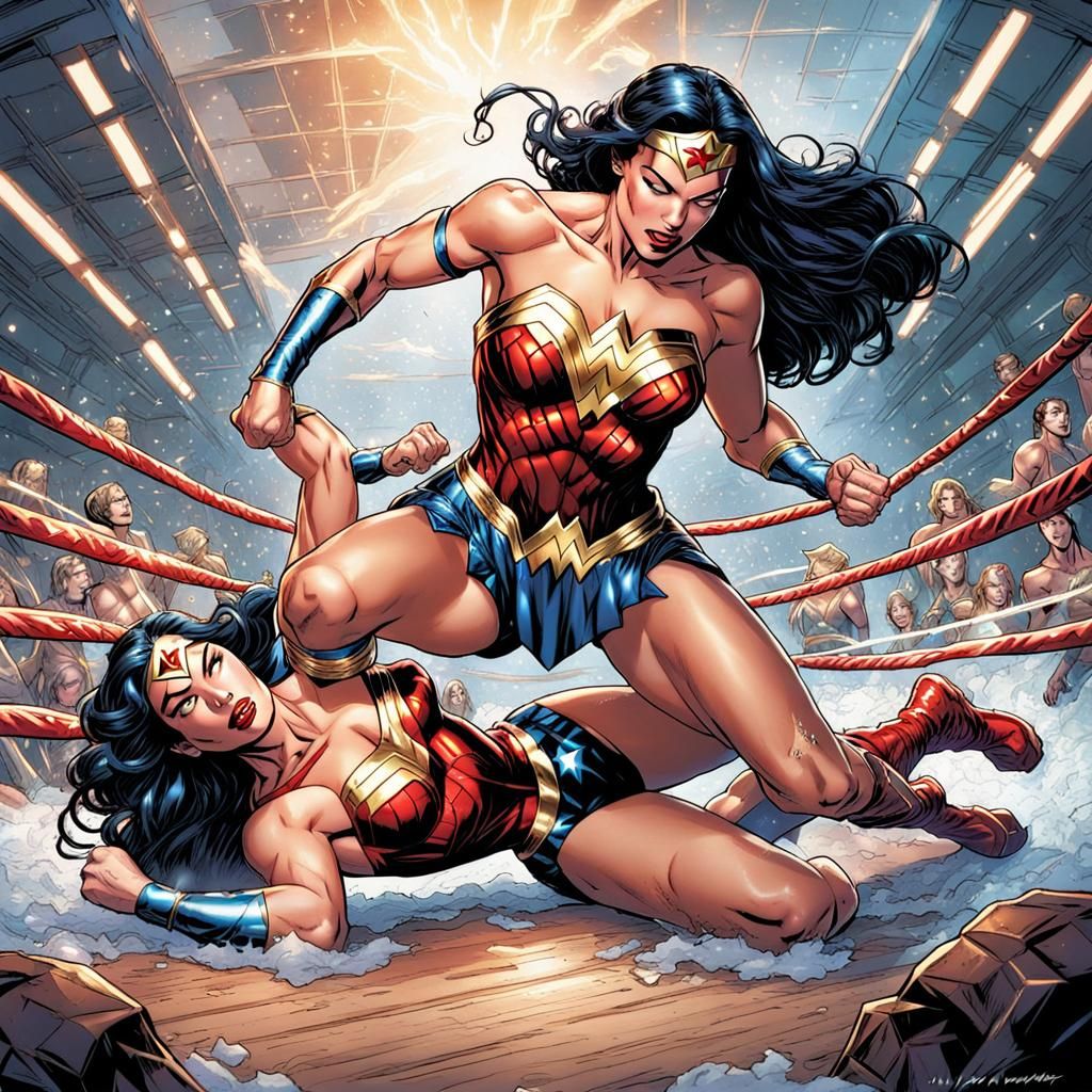 Wonder Woman Wins: Comic Book Bikini Wrestling