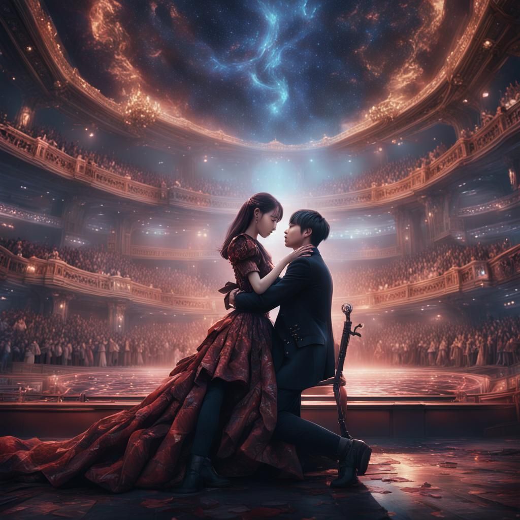 Kpop Idol Faints Onstage: Dramatic Digital Painting