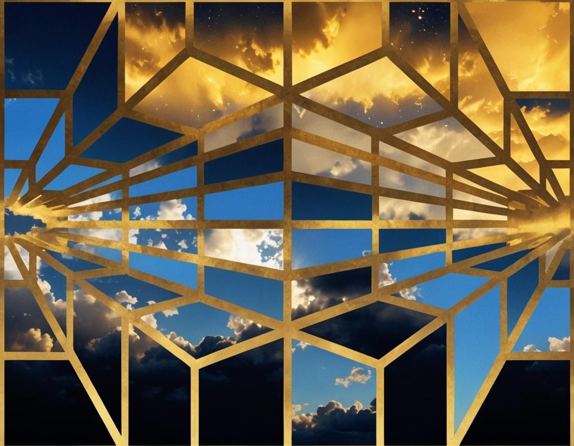 Geometric Sky: A Fantasy Concept Art Creation