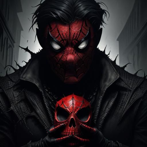 Spider-Man as Gothic Horror Creature Art