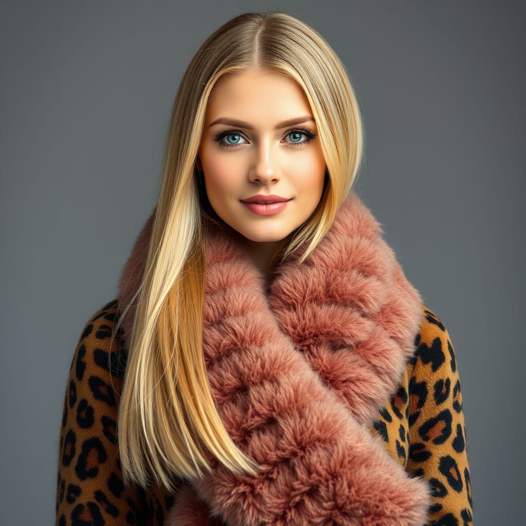 Glamorous Blonde Woman in Vibrant Pink Makeup