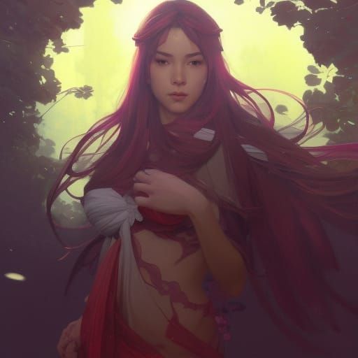 Detailed Portrait with Dynamic Lighting, Trending Art