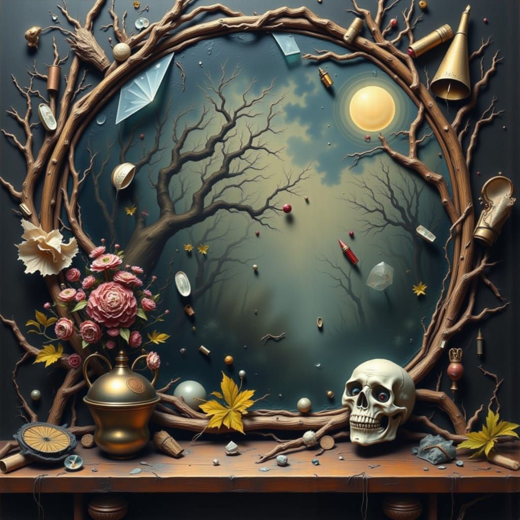 Shattered Mirror Reflecting Distorted Reality