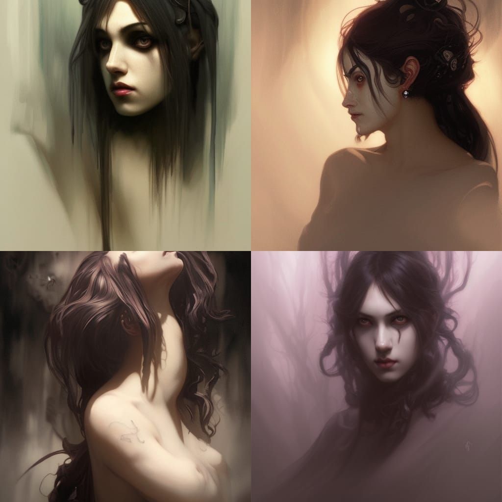 Cthulhu Sketch in Gothic Style, Detailed Concept Art