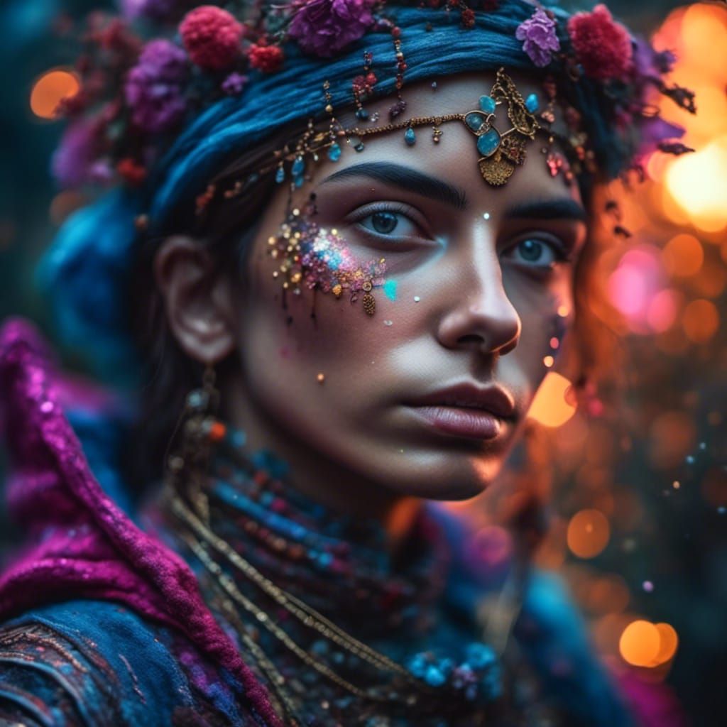 Professional Close-Up Portrait with Bokeh and Sharp Focus