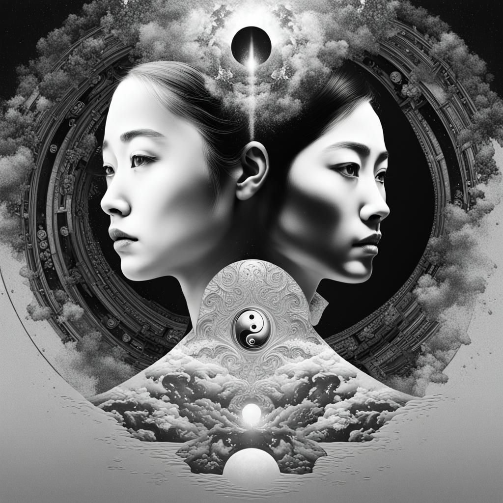 Duality: A Hyperrealistic Splash Art Concept