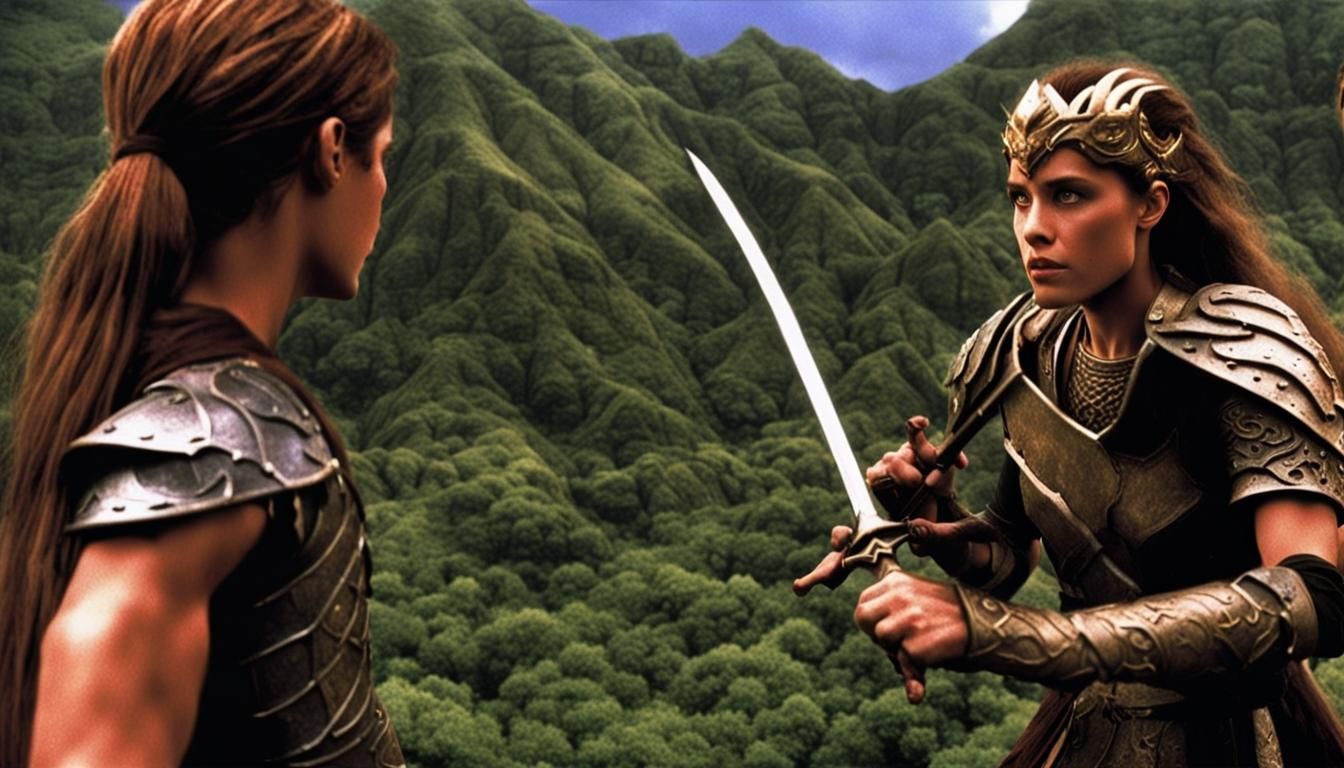 Epic Cinematic Film Still of Princess Ariana's Quest