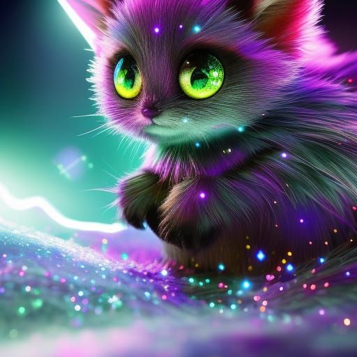 Sparkly Quantum Creature in Macro Photography