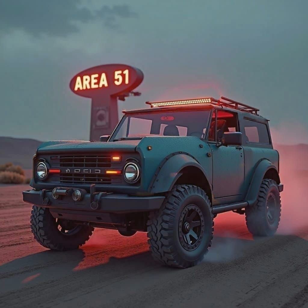 Area 51 Blue 2023 Ford Bronco Matte Painting