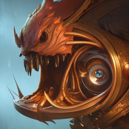 Intricate Cuckoo Clock Gears in Dramatic Digital Art