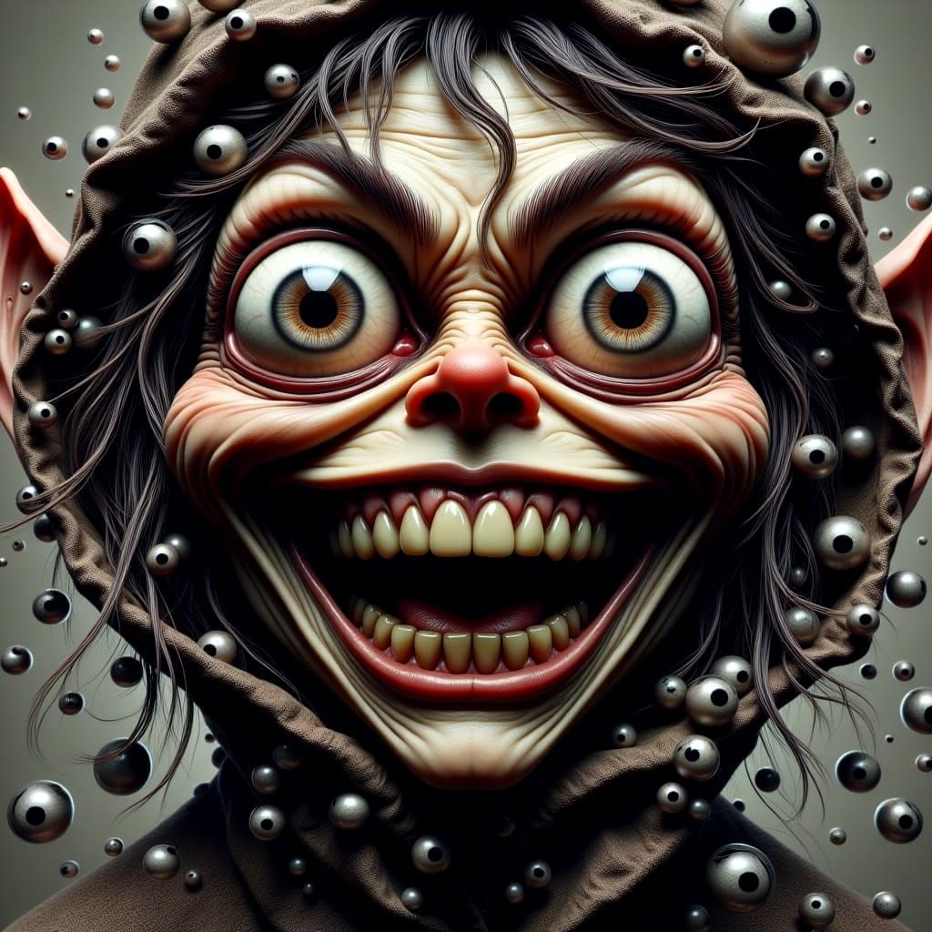 Surreal Fae Portrait with Many Layered Cloak