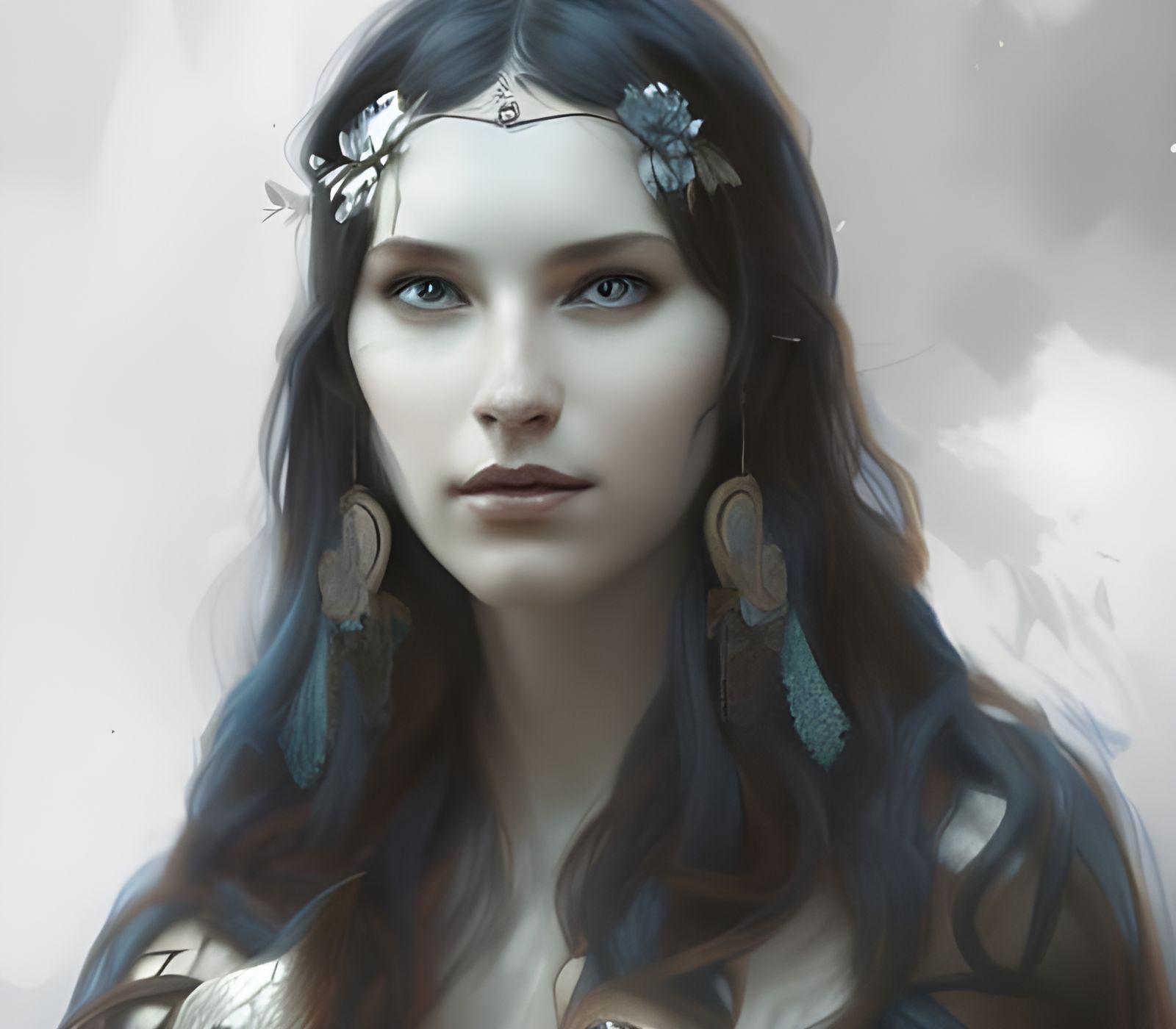 Stunning Pagan Goddess Portrait in Hyperdetailed Style