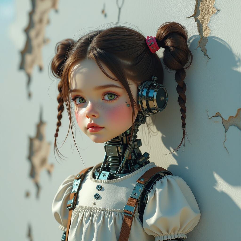 Mechanical Girl: Fantasycore Art in 8K Resolution