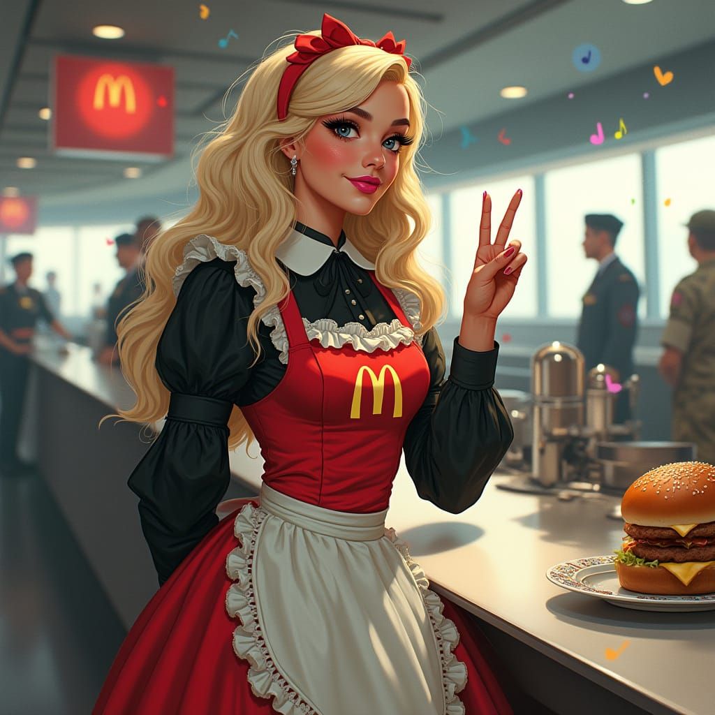 Futuristic McDonald's Clerk in the Pentagon