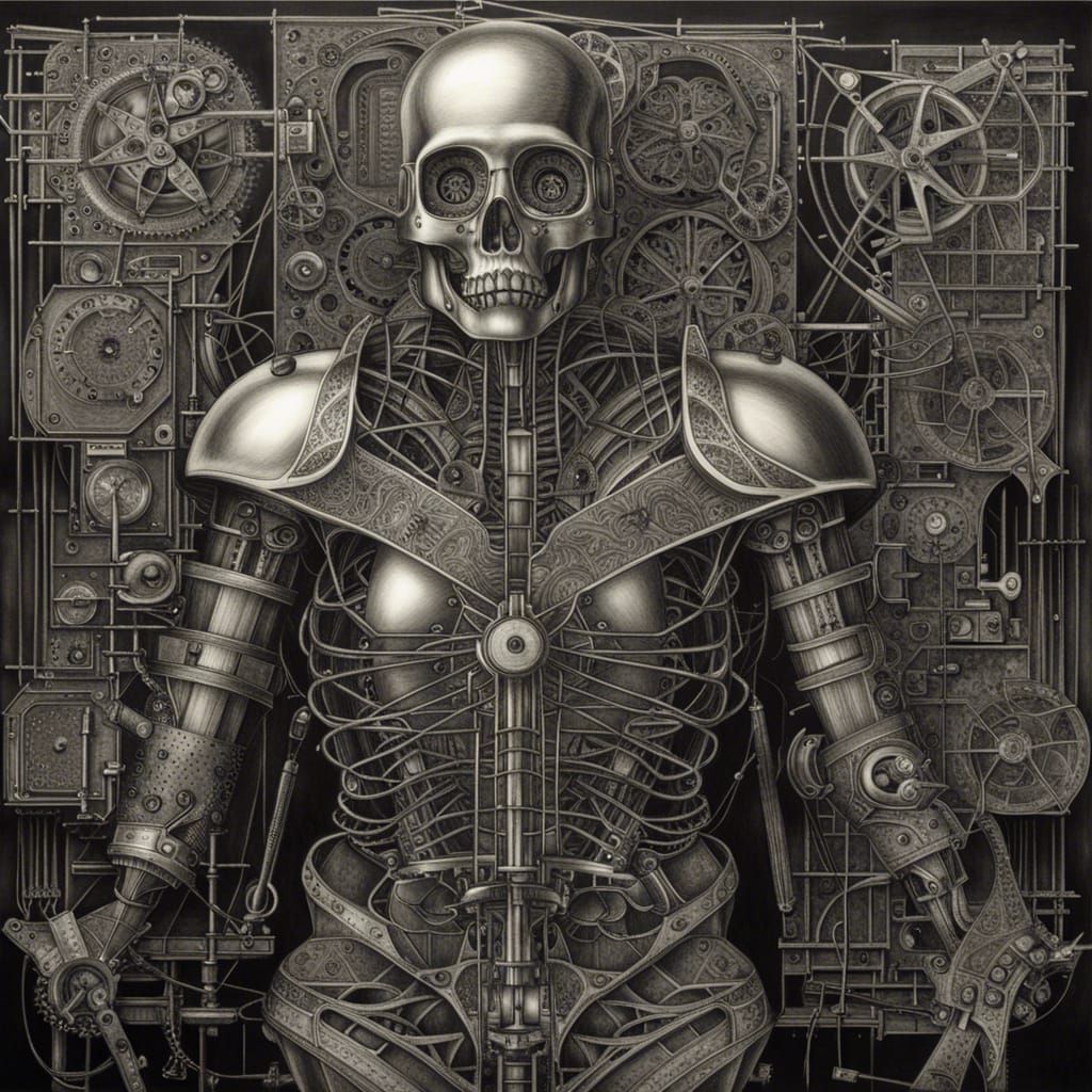 Detailed Mechanical Drawing of Heartbreak Healing Machine