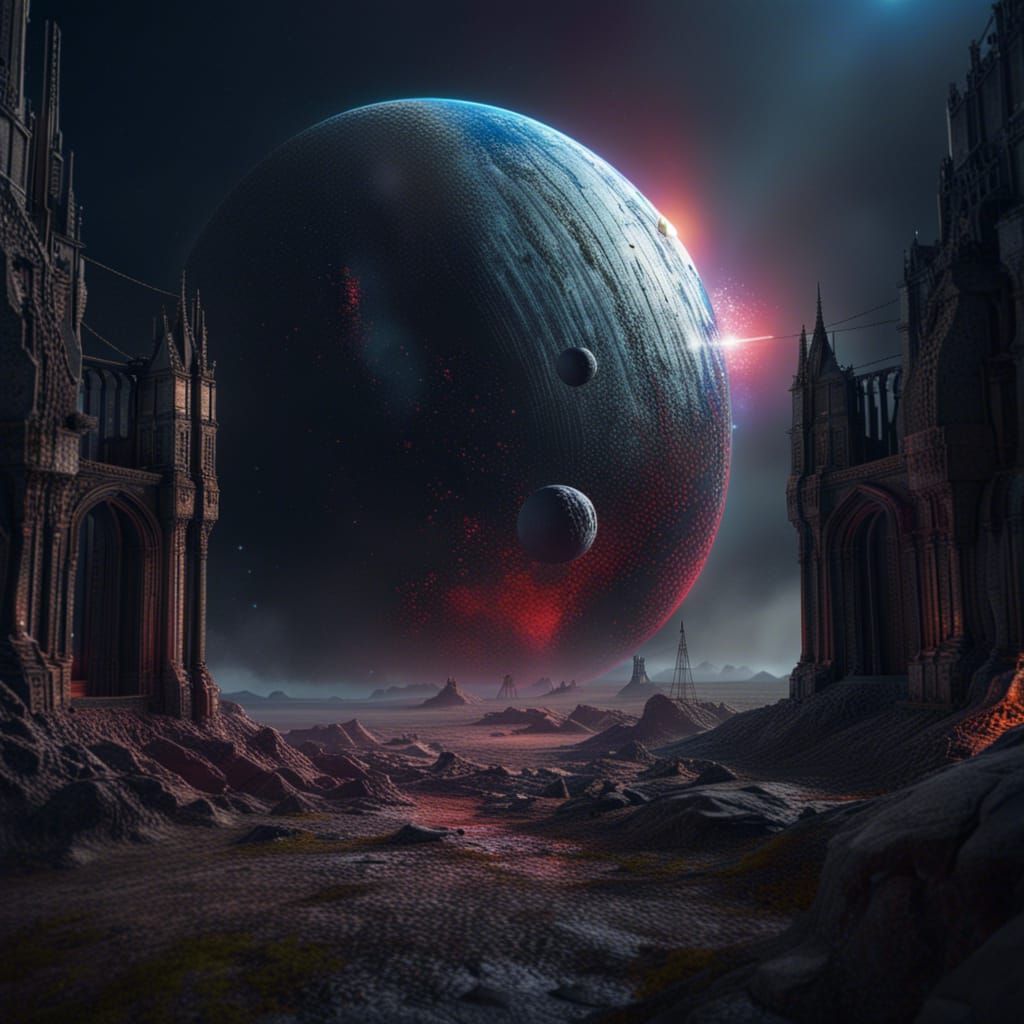 Fantastical Dark Side of The Moon Concept Art