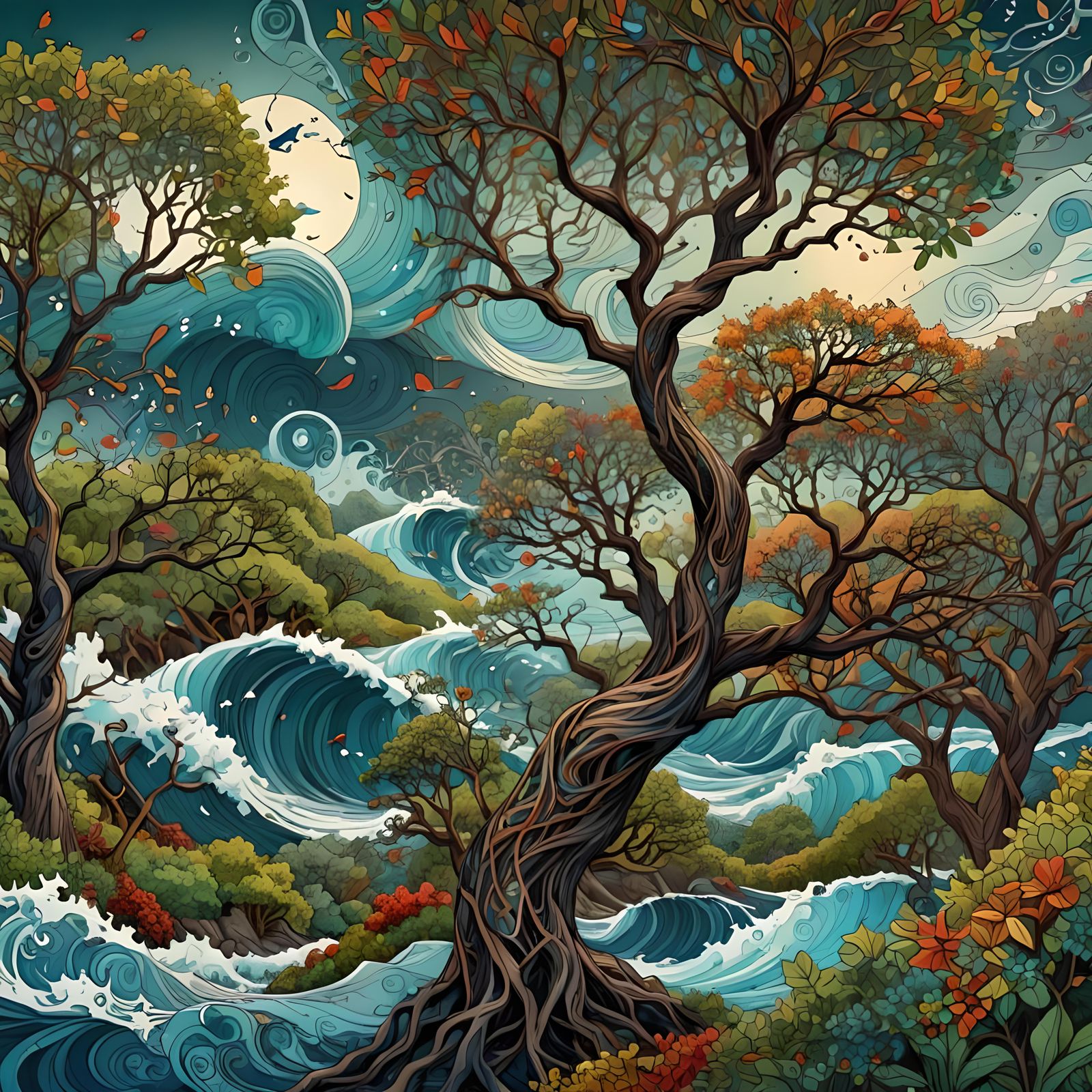 Windy Day Trees: Detailed Matte Painting in Unreal Engine