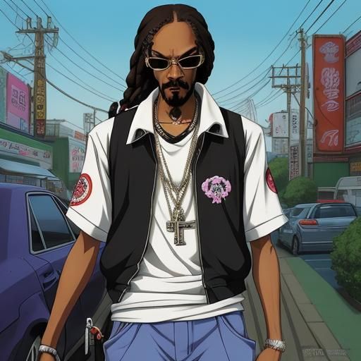 Snoop Dogg as Anime-Style Character