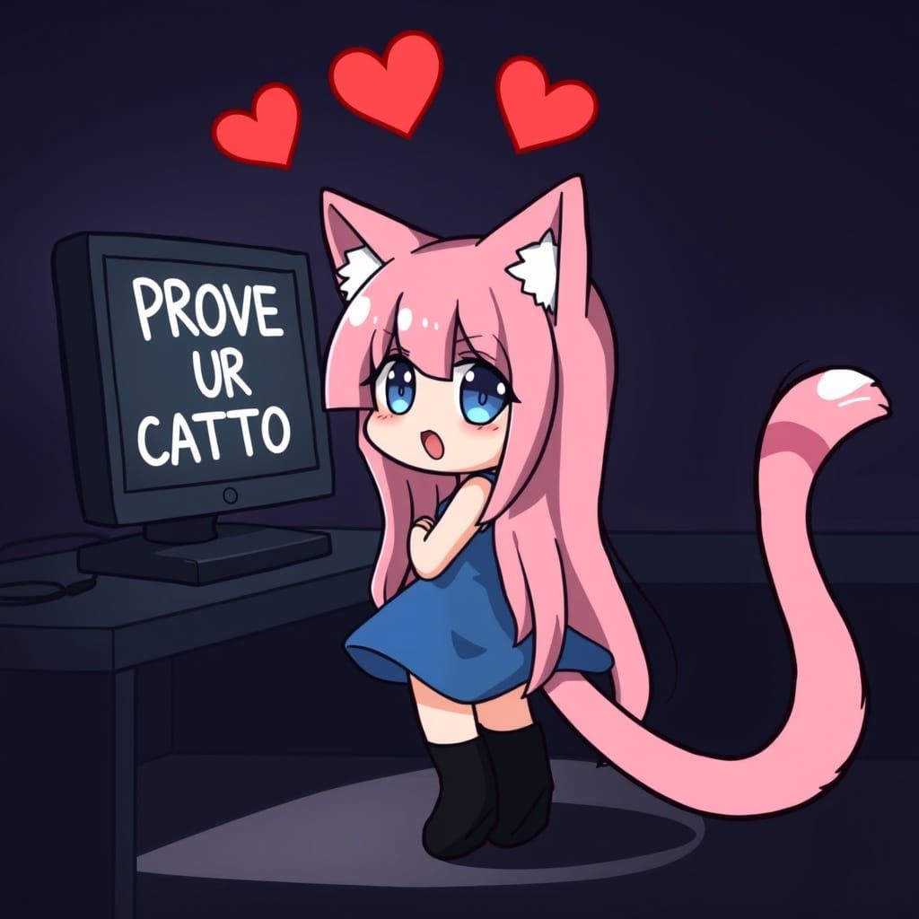 Adorable Anime Catgirl Proves Her Catto