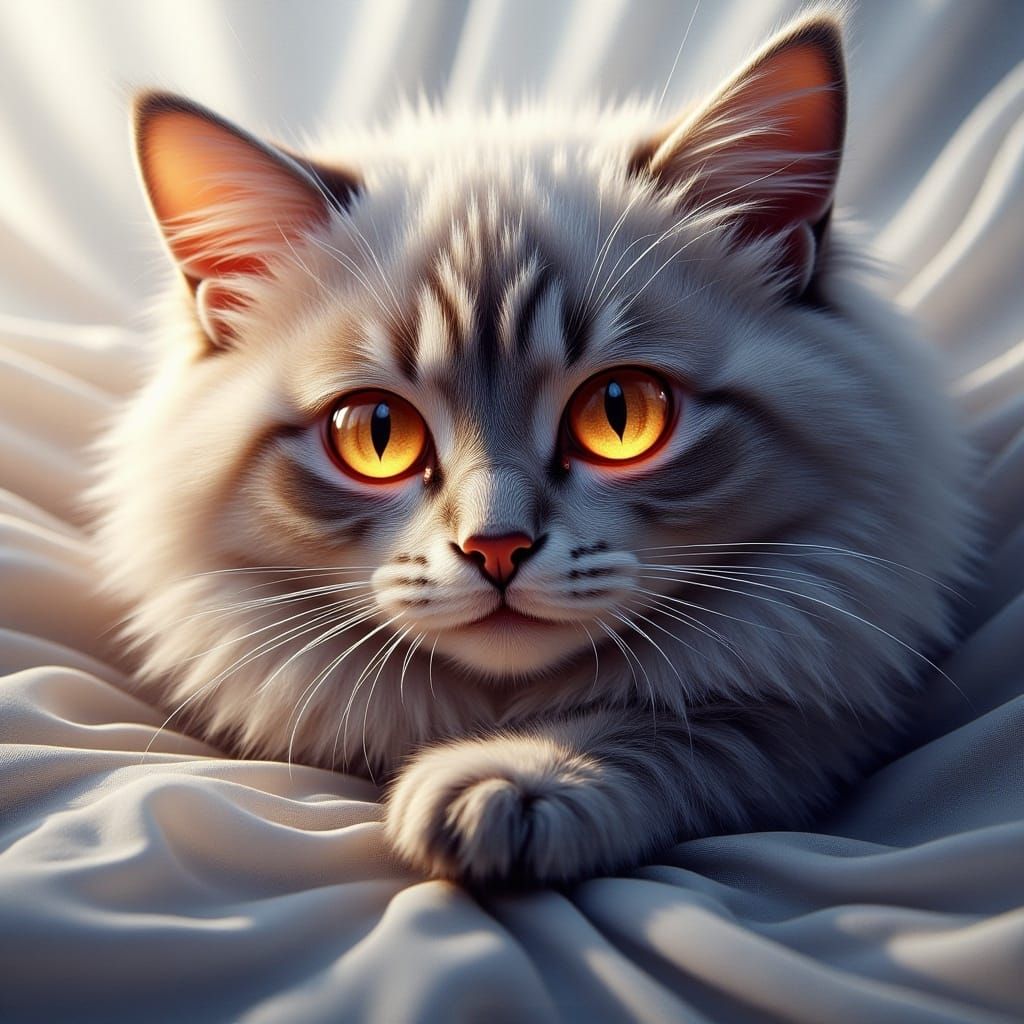 Simple Cat Image Generated from Text Prompt