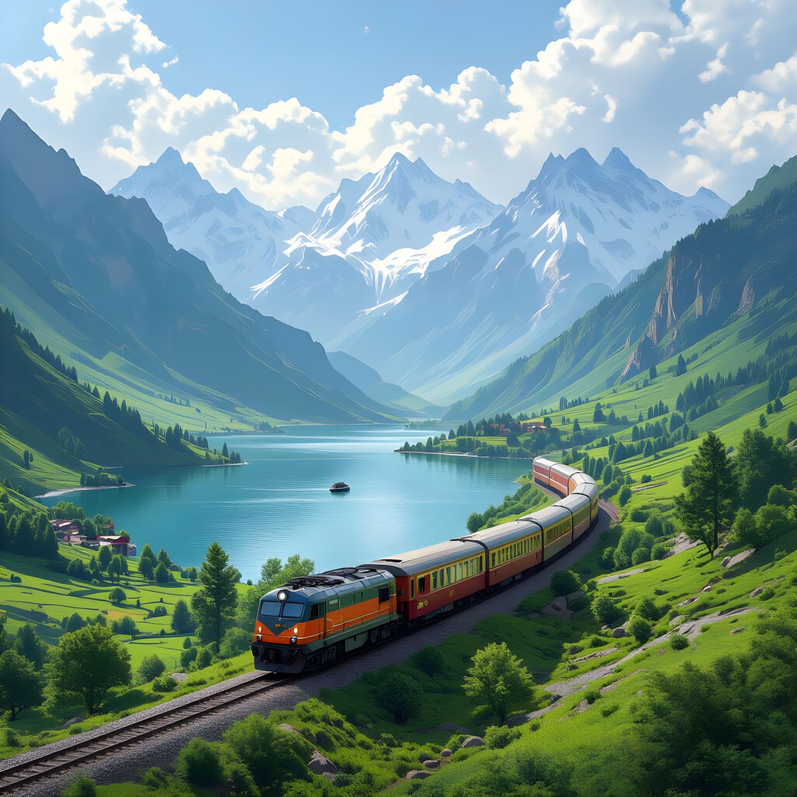 Scenic Train Journey Through Kashmir Valleys