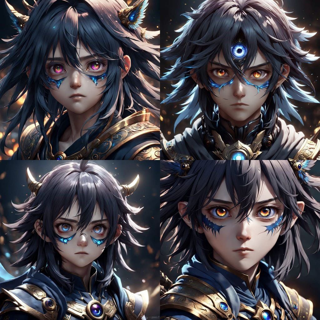 Ethereal God of Vision in Anime-Inspired 3D Art