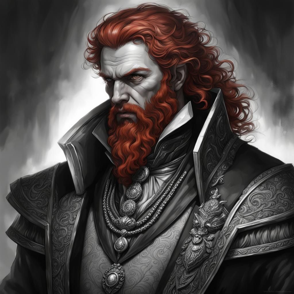 Nordic Aristocrat Portrait in Dark Fantasy Style