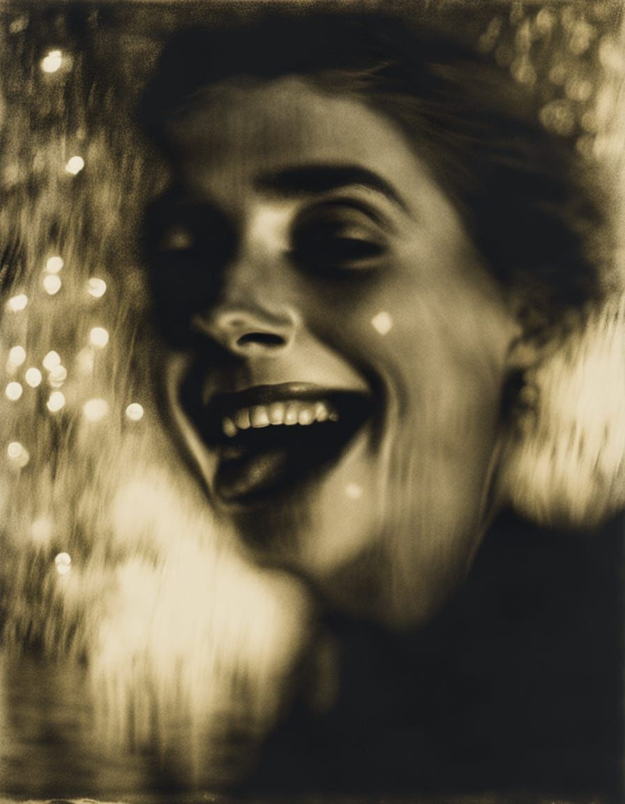 Androgynous Figure in Ephemeral Nighttime Bliss