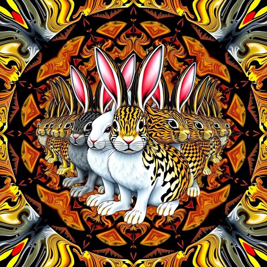 Mesmerizing Geometric Patterns in OP Art Deco Style