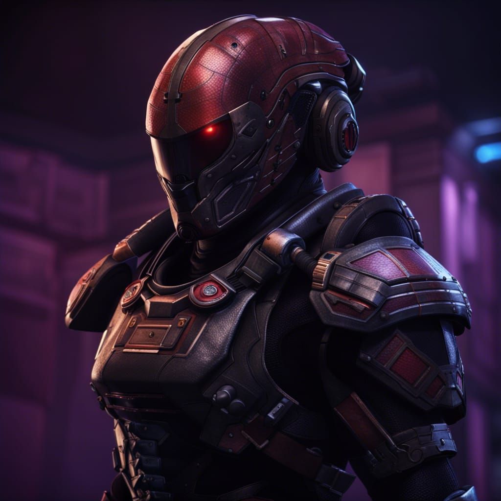 Hyperrealistic ADVENT Shieldbearer from XCOM 2