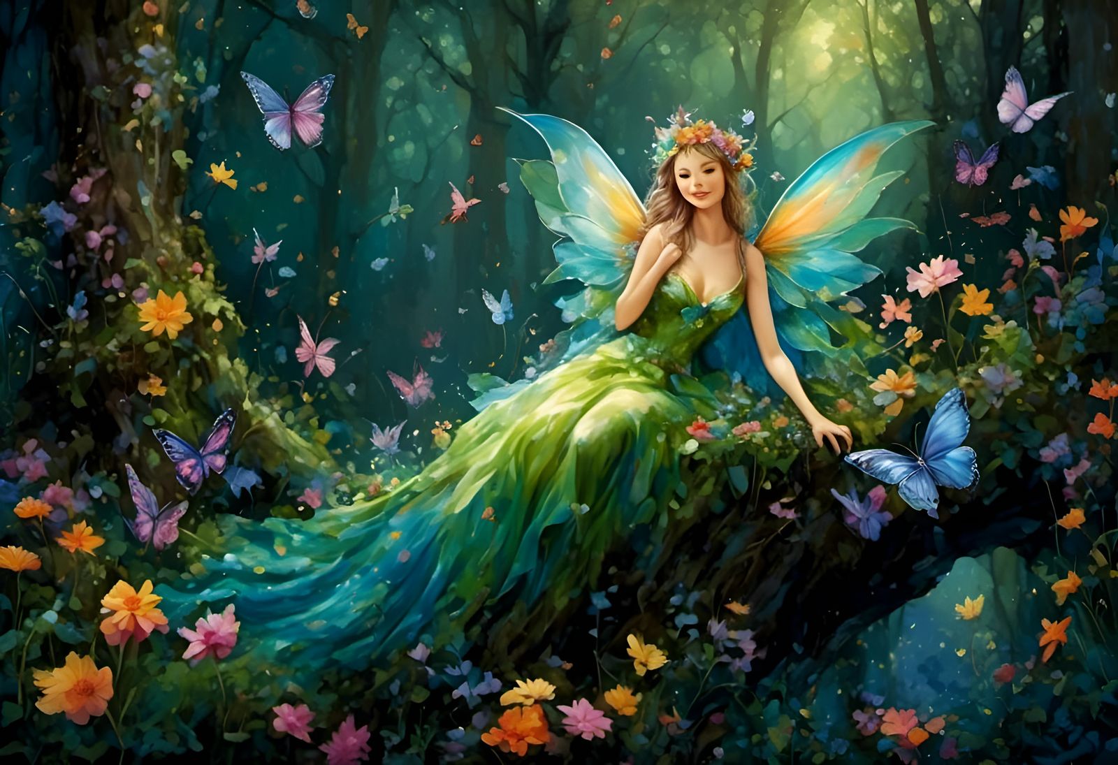 <lora:Daily ranked 2023:1.0> Beautiful happy fantasy fairy, ...
