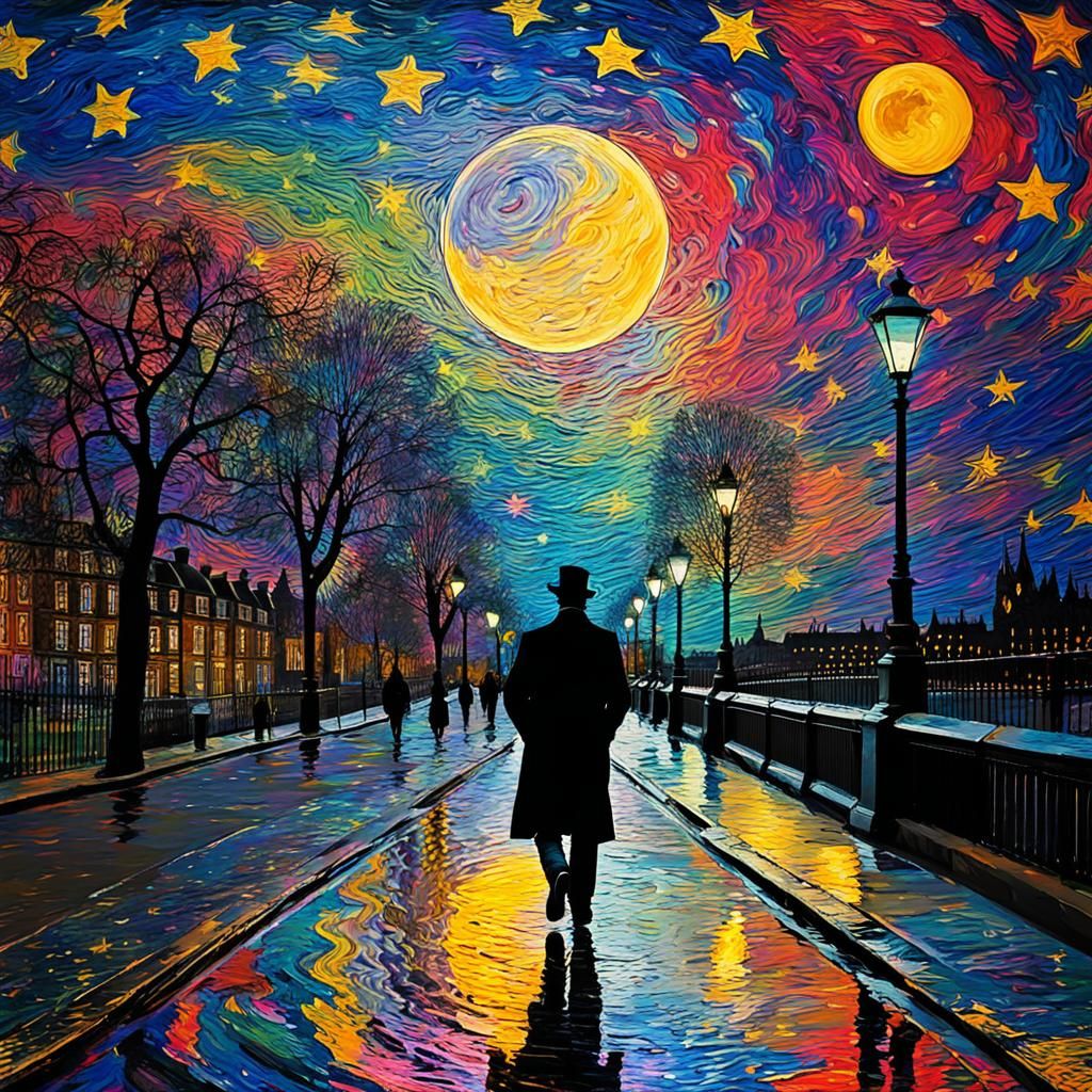 Sherlock Holmes Walks in London: Abstract Photo