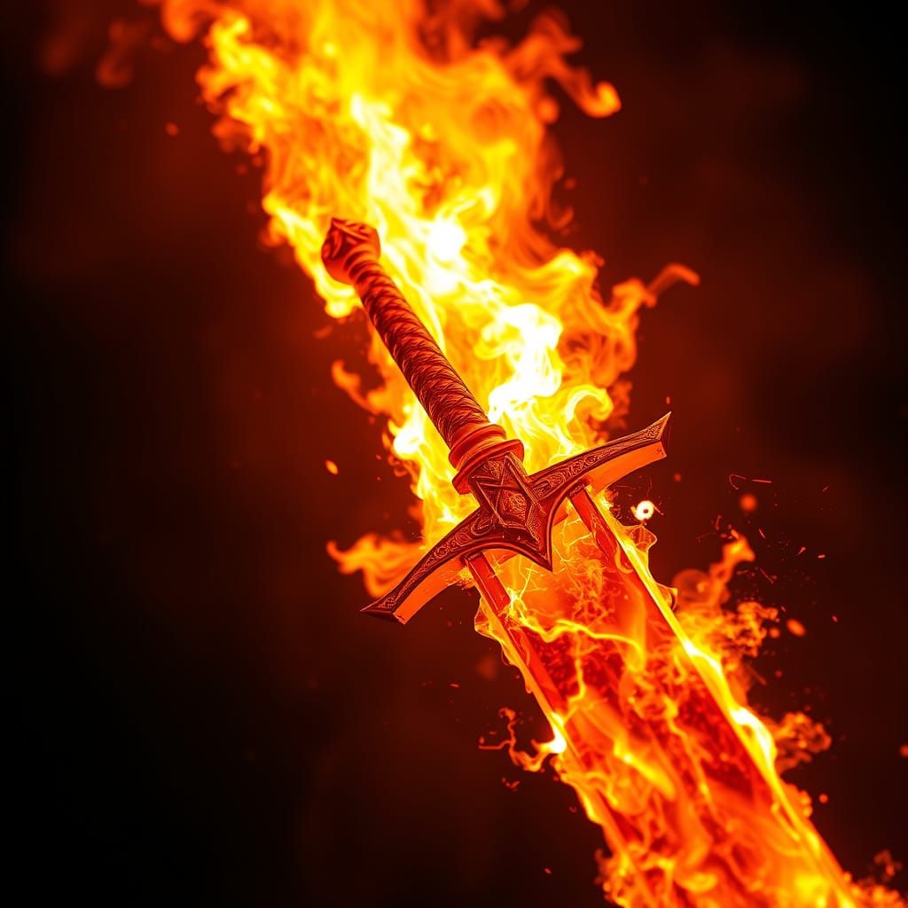 Sword of Fire in a Blazing Aesthetic