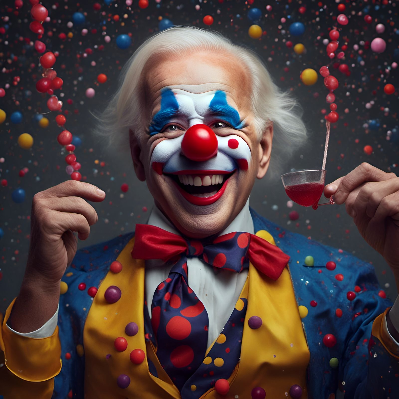 Joe Biden as a Cartoon Clown