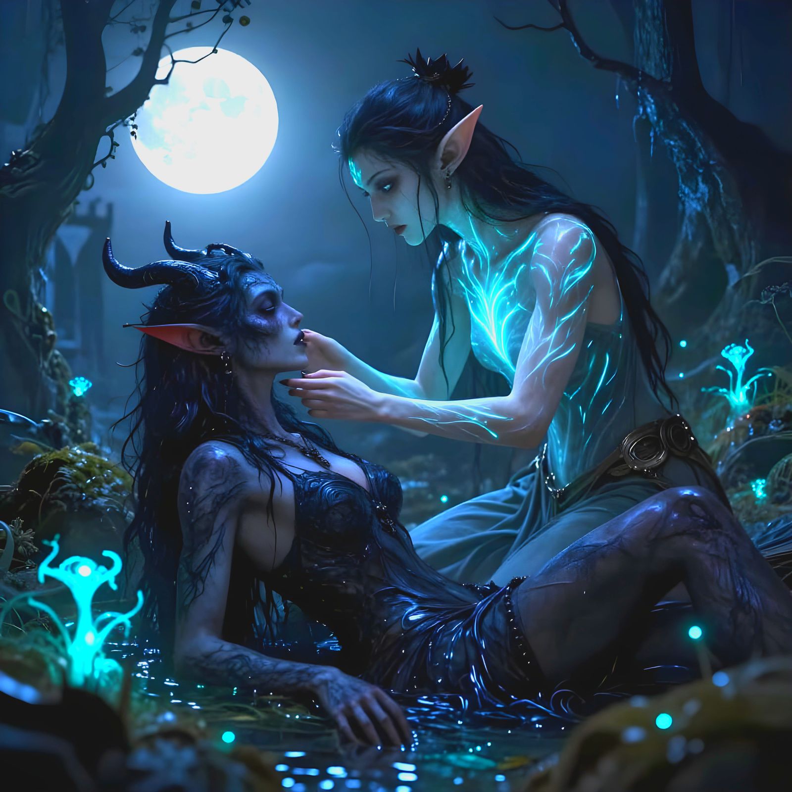 Night Elf Healer and Love Demon Encounter