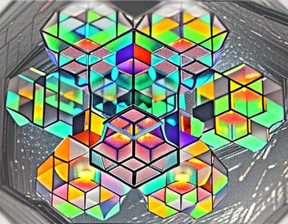 Translucent Hexagon Gridlock in Ultraviolet Light