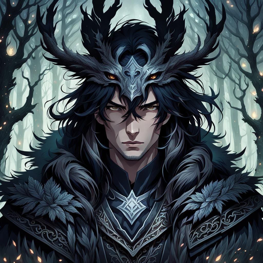 Anime Forest Hunter with Rabbit Ears