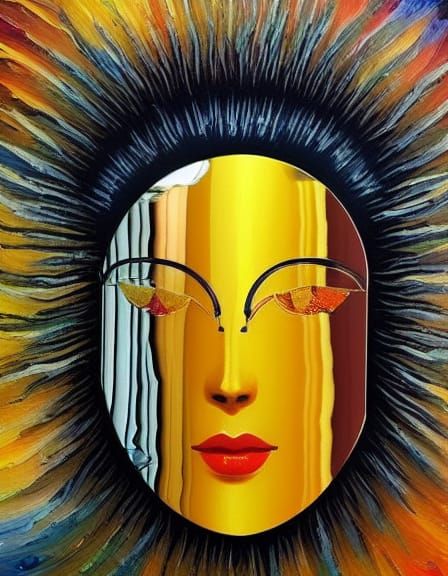 Radiant Sun Goddess in Manhwa Style with Light Reflections