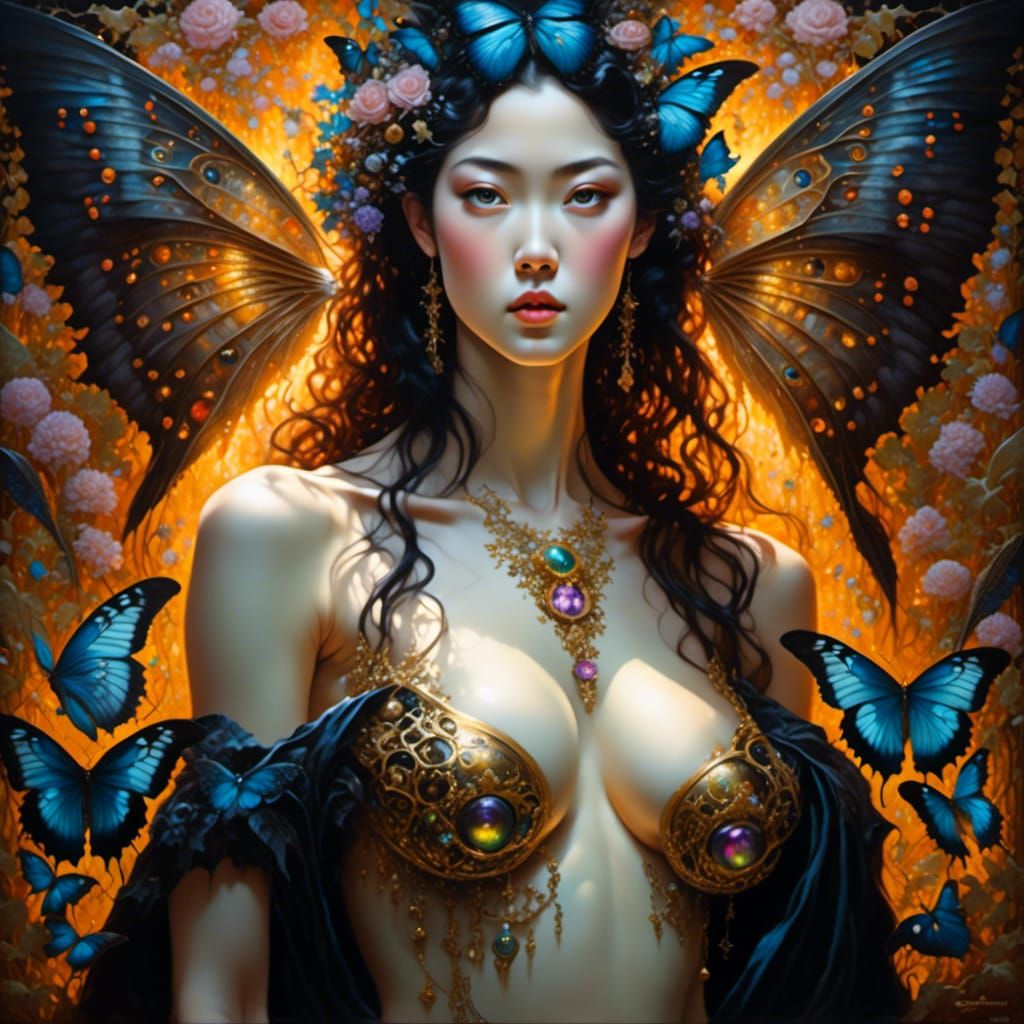 Striking Gothic Portrait of Japanese Woman